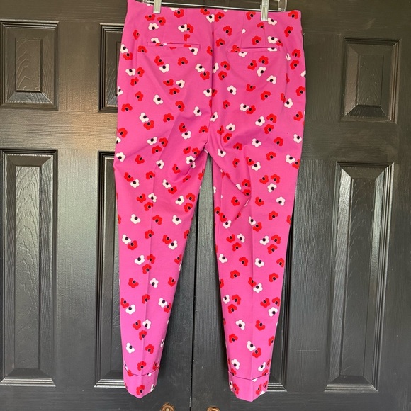 Boden Pink Red Floral Sorrento Ankle Skimmer Resort Pants Ditzy Boho Preppy NWOT - Picture 7 of 13